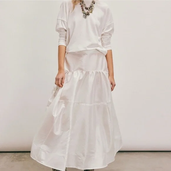 Free People Emory Drop Waist Midi Skirt - Picture 3 of 3